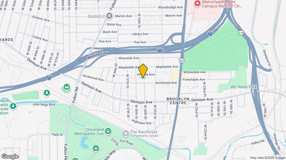 3404 Archwood Ave Map and Location Details