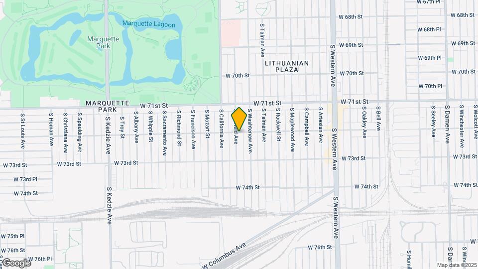 7201 S Washtenaw Ave Map and Location Details