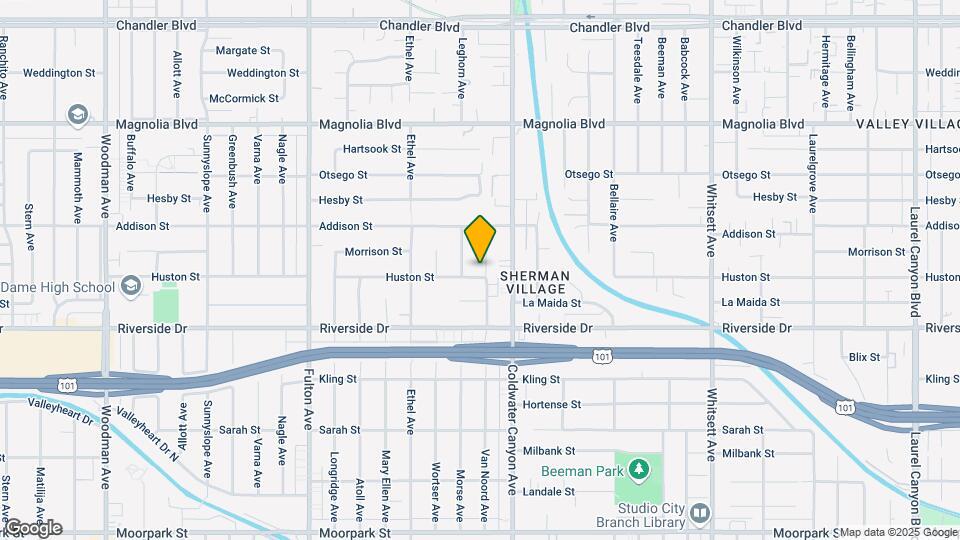 4909 Van Noord Ave Map and Location Details