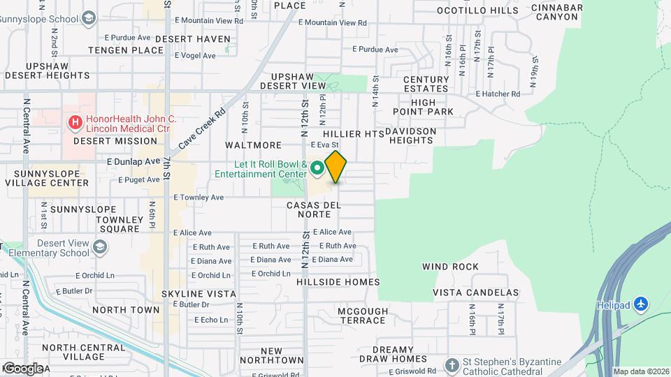 8902 N 13th St Mapa y Detalles de la Ubicación