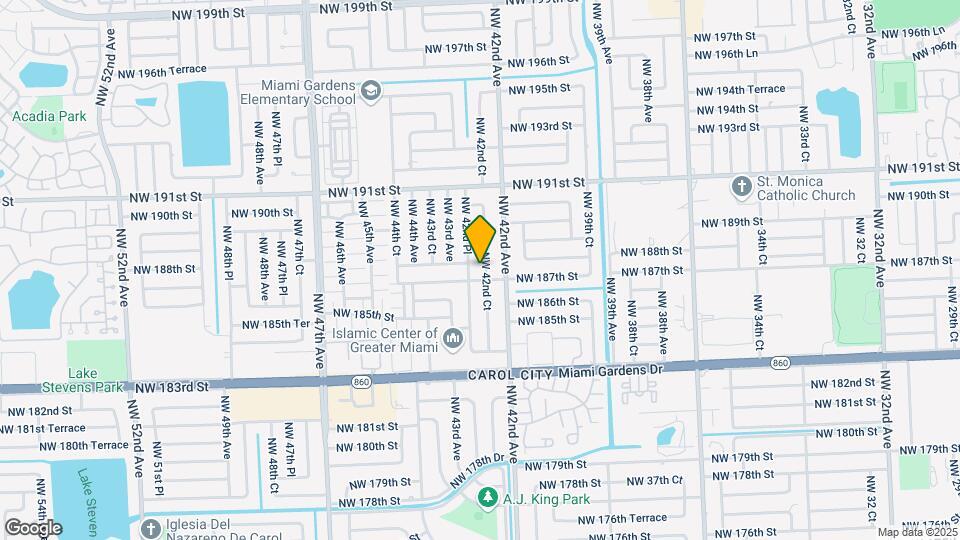 18712 NW 42nd Ct Map and Location Details
