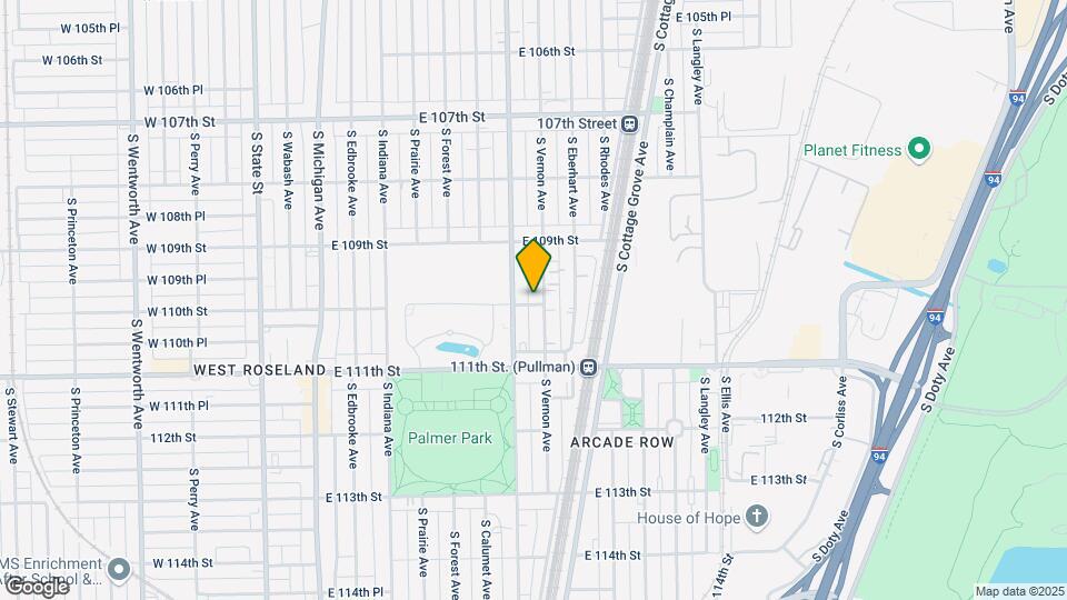 10952 S Vernon Ave Mapa y Detalles de la Ubicación