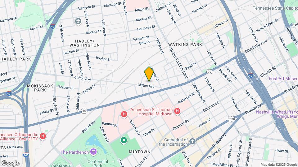 2018 Clifton Ave Map and Location Details