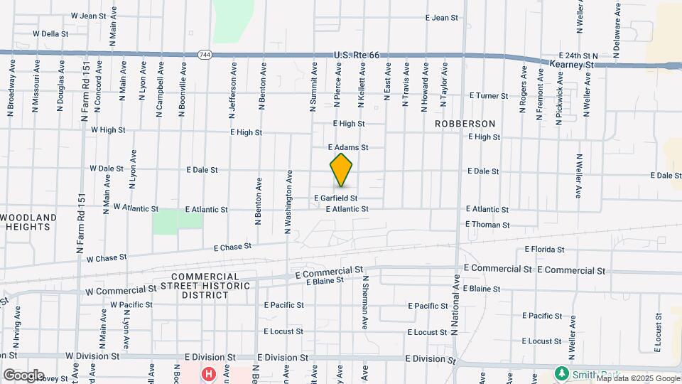 809 E Garfield St Map and Location Details