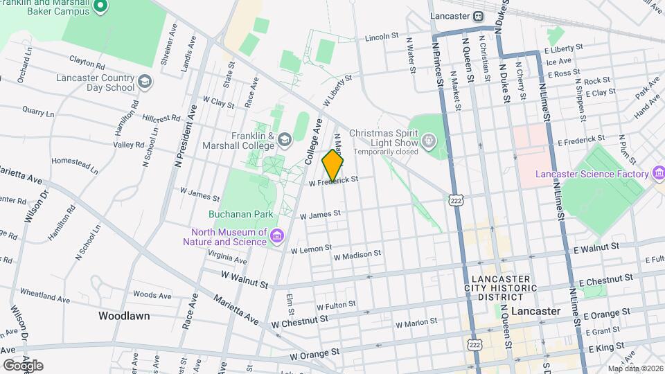 520 W Frederick St Map and Location Details