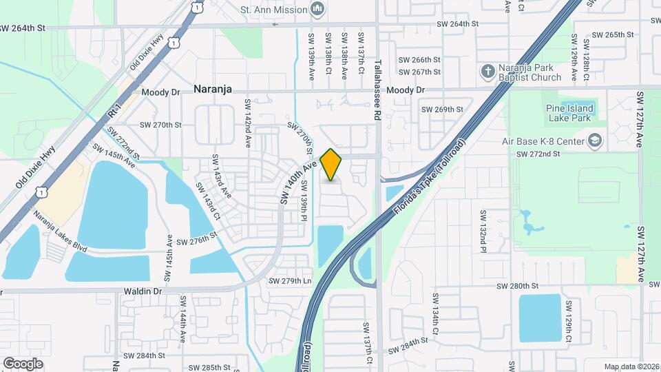 13840 SW 273rd Terrace Map and Location Details