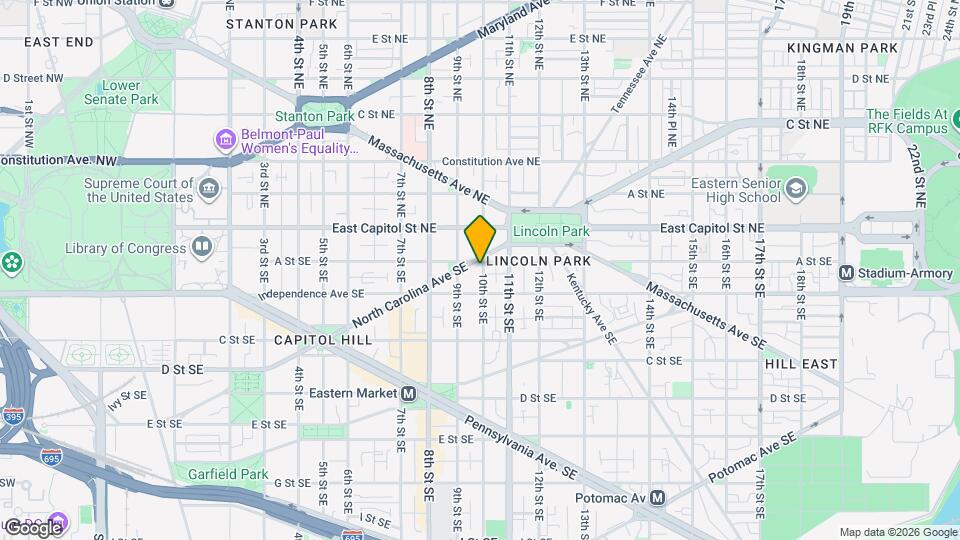 925 North Carolina Ave SE Map and Location Details