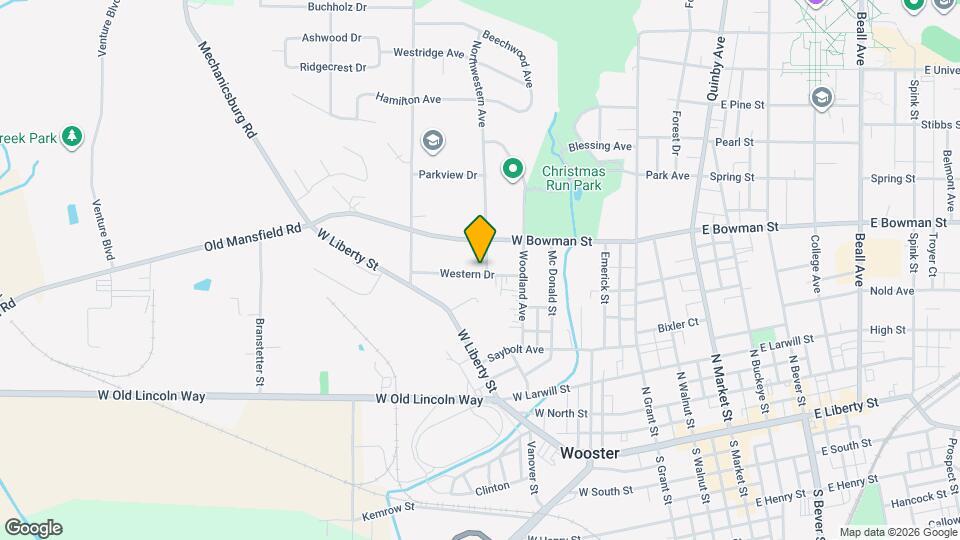 554 Northwestern Ave Map and Location Details