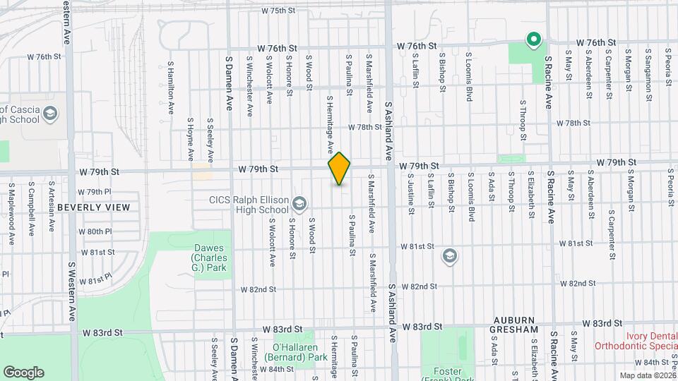 7931 S Hermitage Ave, Unit Garden Map and Location Details
