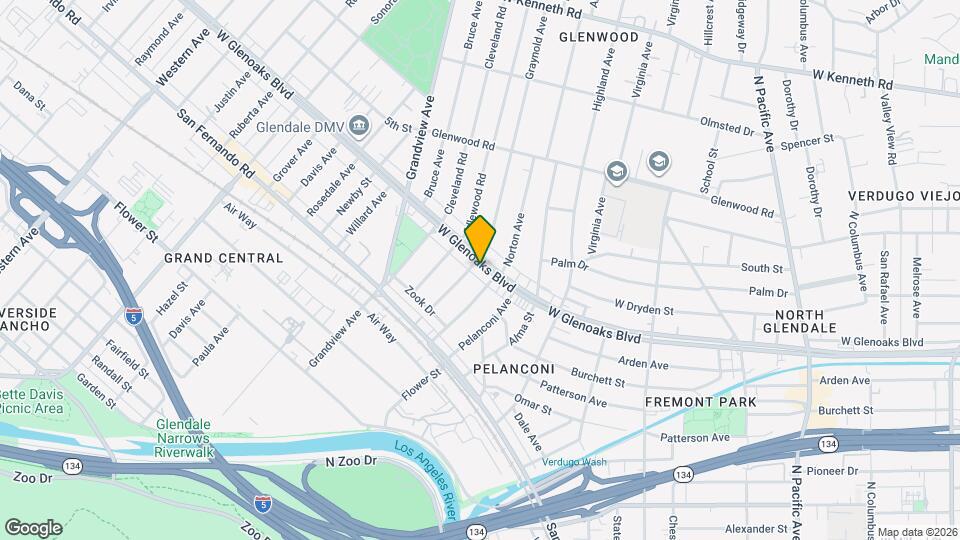 986 1/2-633 W Glenoaks Blvd Map and Location Details