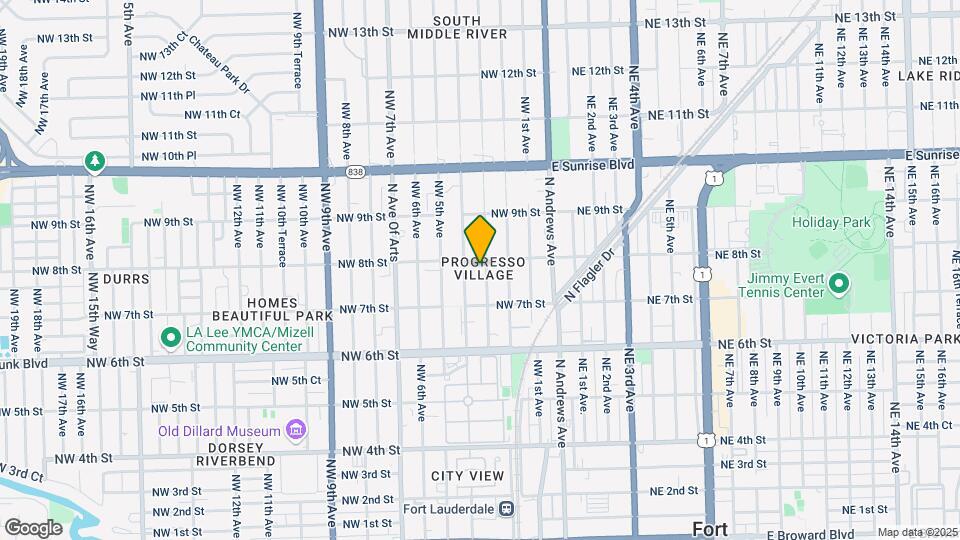741 NW 3rd Ave Map and Location Details