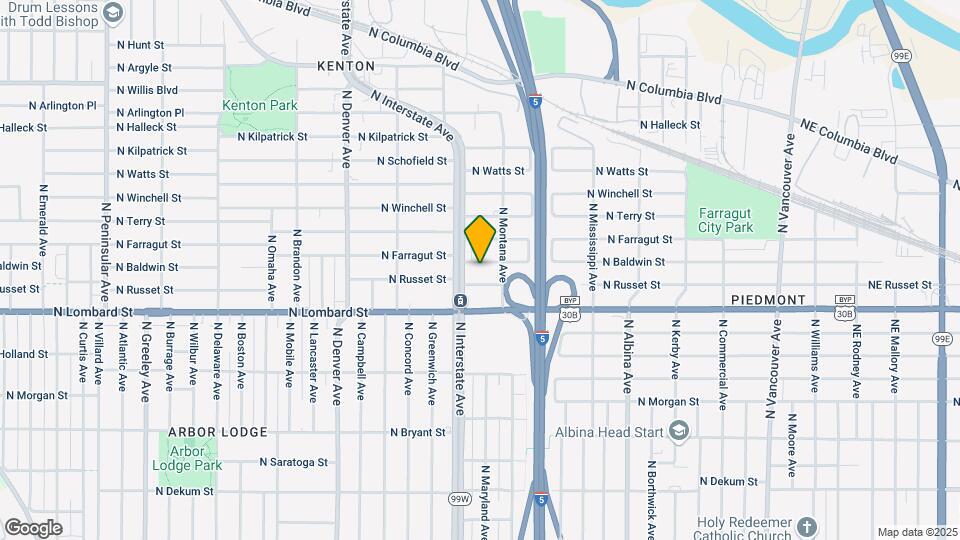 1406 N Baldwin St Map and Location Details