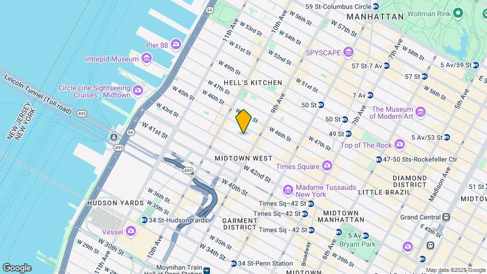 417 W 44th St Map and Location Details