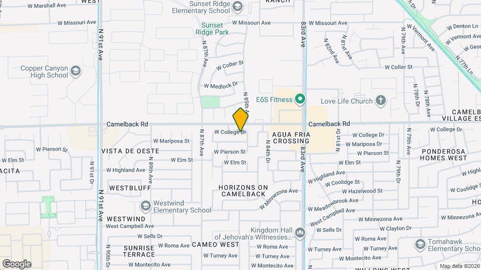 8517 W College Dr Map and Location Details