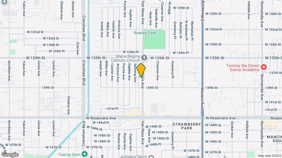 13717 Van Ness Avenue Map and Location Details