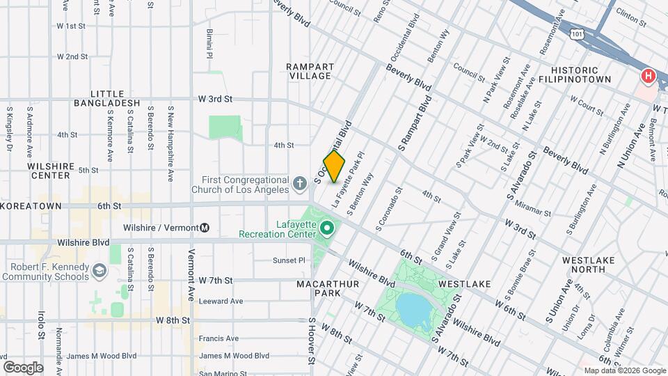 505 S Lafayette Park Pl Map and Location Details