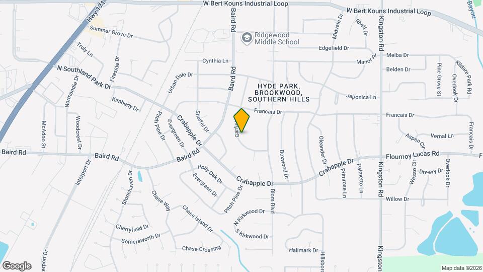 9437 Garfield Dr Map and Location Details