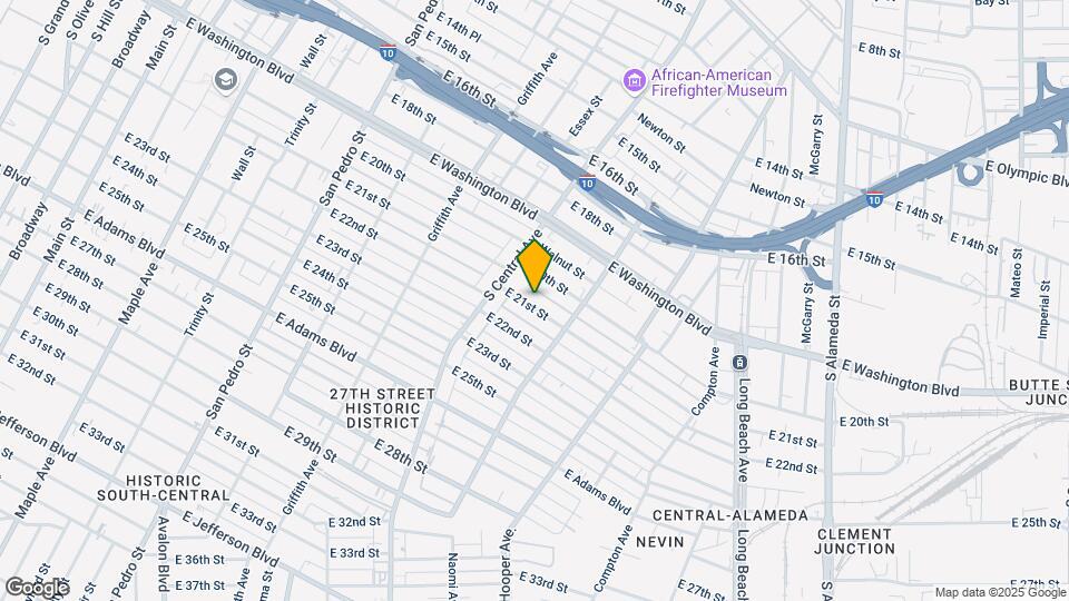 1343 E 21st St Mapa y Detalles de la Ubicación