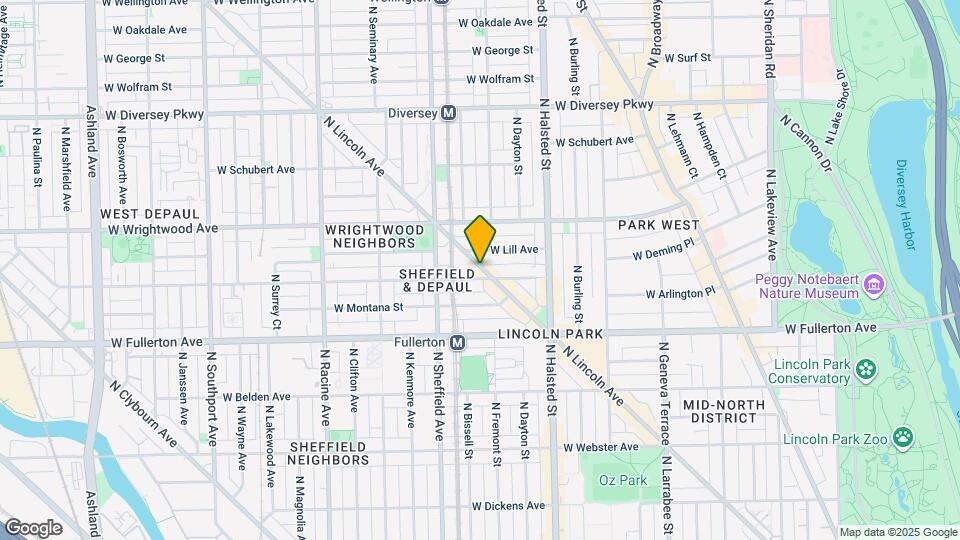 2516 N Lincoln Ave Map and Location Details