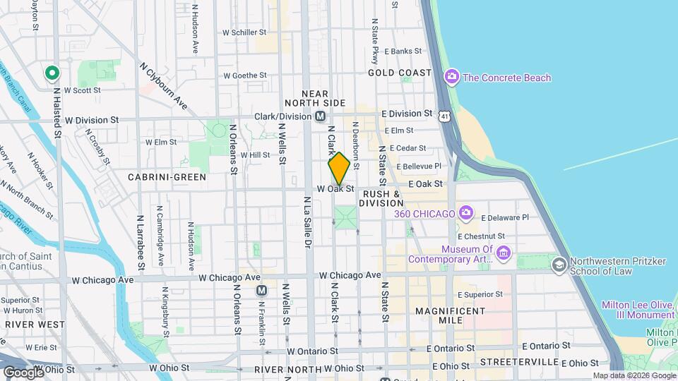 1090 N Dearborn St Map and Location Details