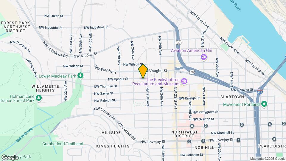 2520 NW Upshur St Mapa y Detalles de la Ubicación
