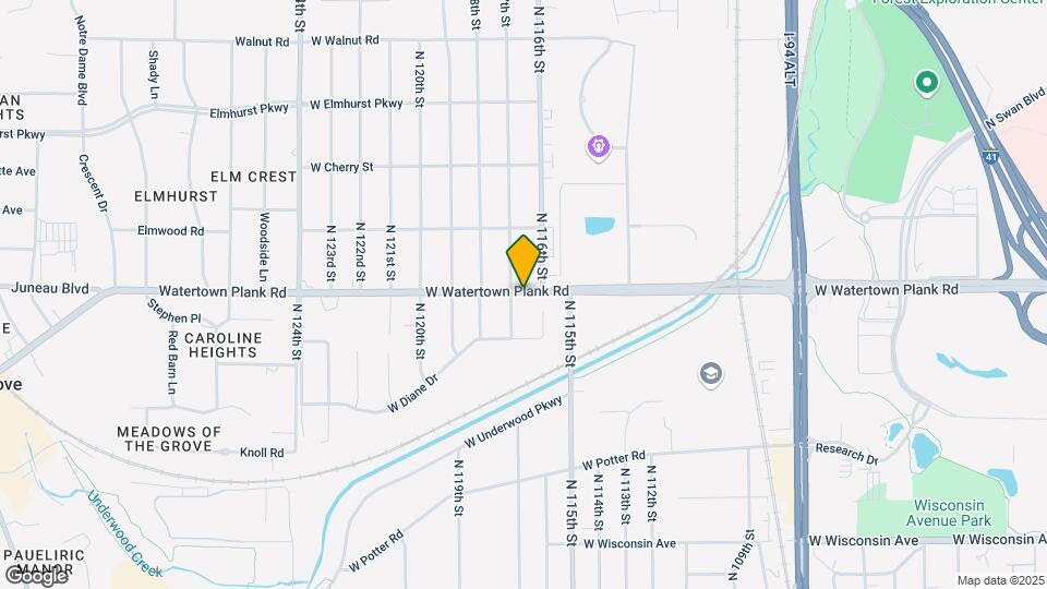 11629 W Watertown Plank Rd Mapa y Detalles de la Ubicación