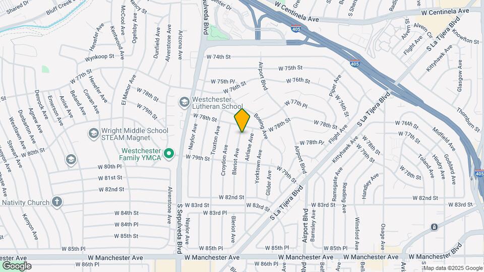 7822 Bleriot Ave Map and Location Details