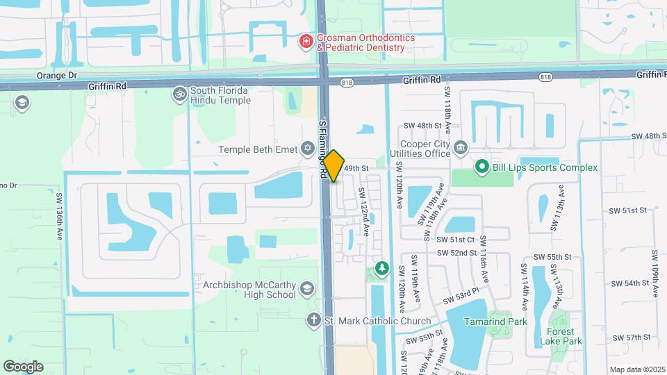 4973 SW 123rd Terrace Map and Location Details