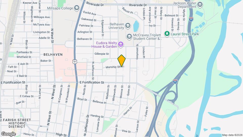 1125 Manship St, Unit A Map and Location Details
