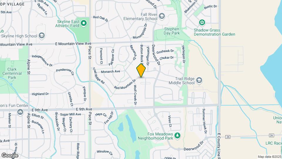 1419 Red Mountain Dr Map and Location Details
