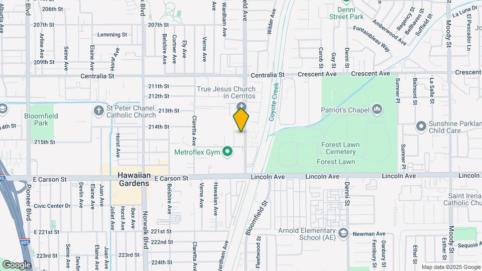 21427 Bloomfield Ave Map and Location Details