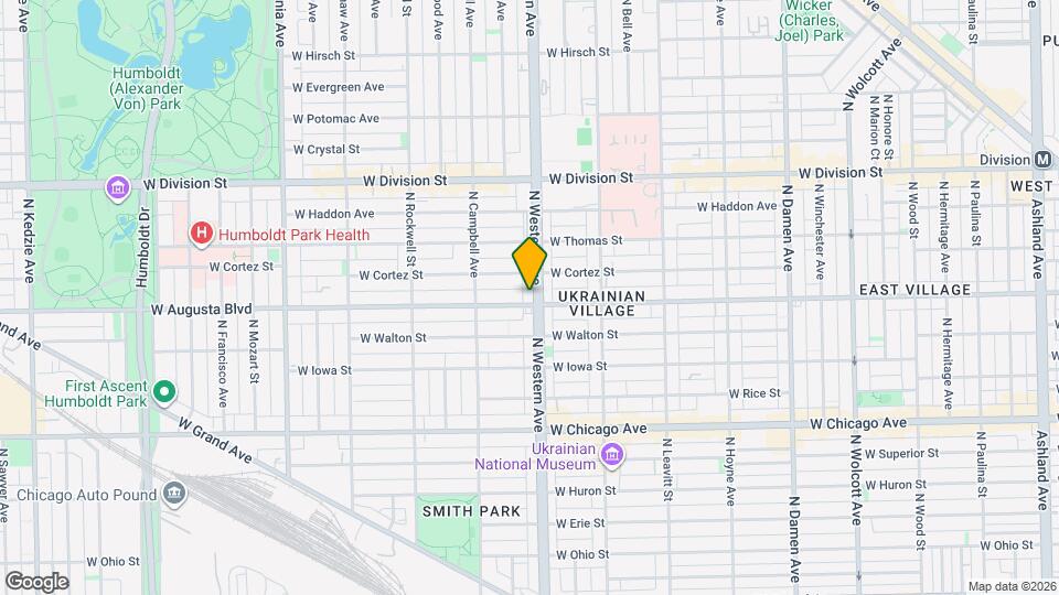 1002 N Western Ave Map and Location Details