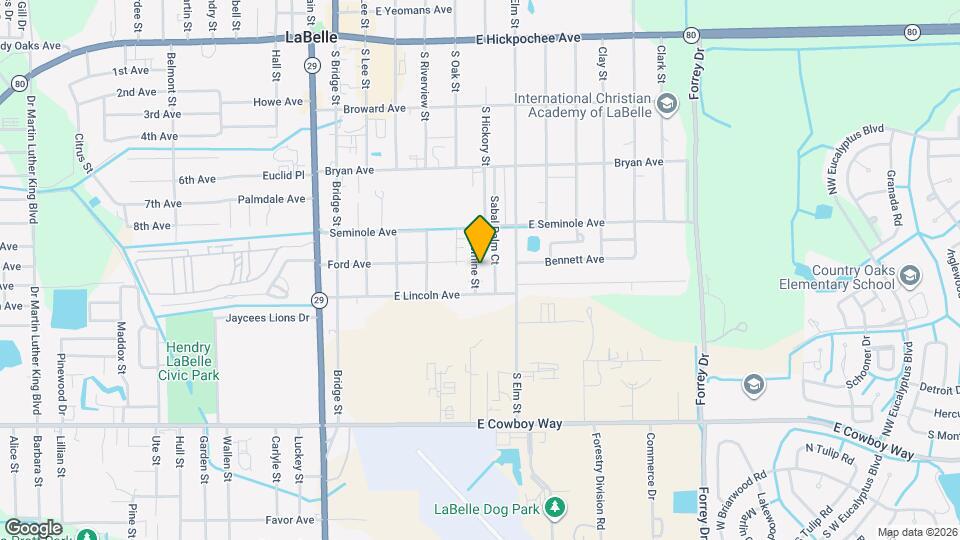 605 Jasmine St, Unit Shady Oaks Mapa y Detalles de la Ubicación