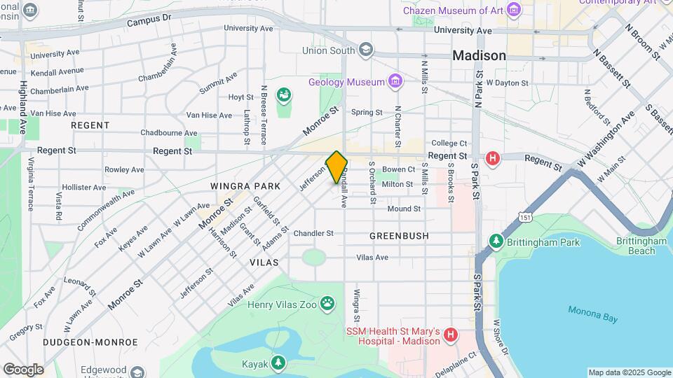 1505 Adams St Map and Location Details