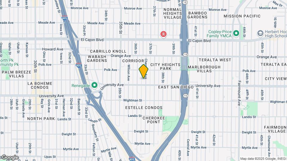 4026-4032 Cherokee Ave Map and Location Details