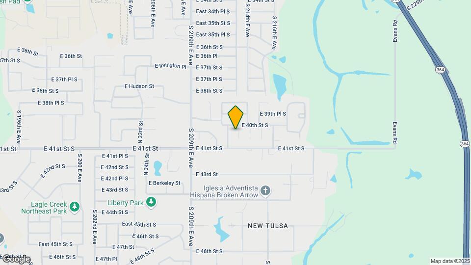 4024 S 212th E Ave Map and Location Details