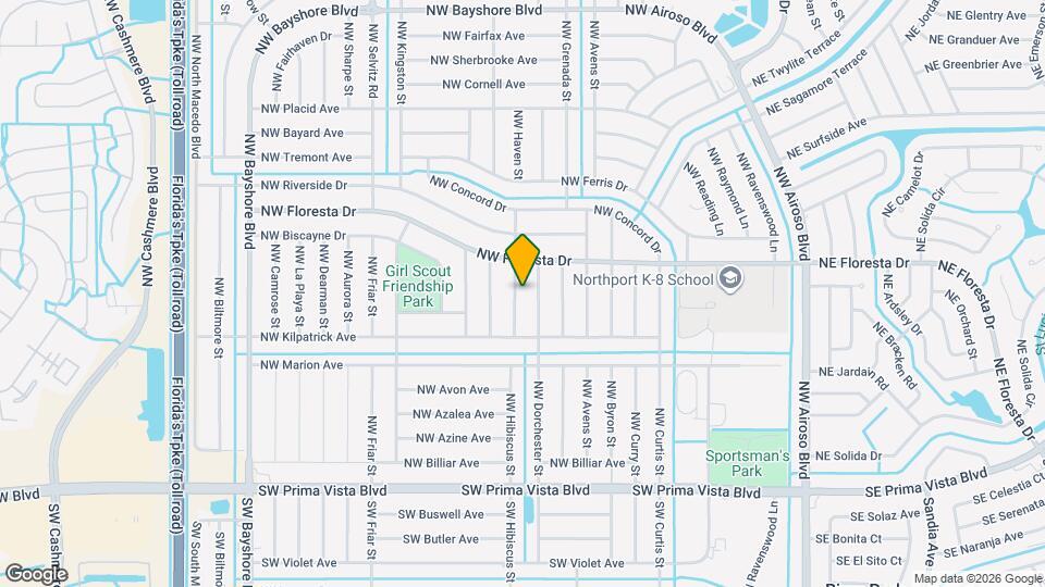 349 NW Hibiscus St Map and Location Details