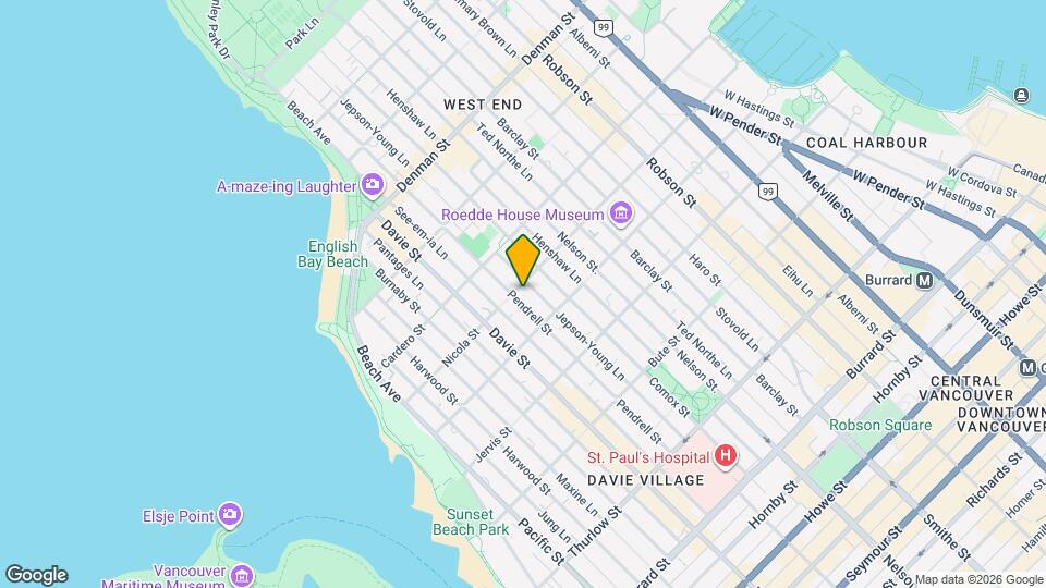 1108 Nicola St Map and Location Details