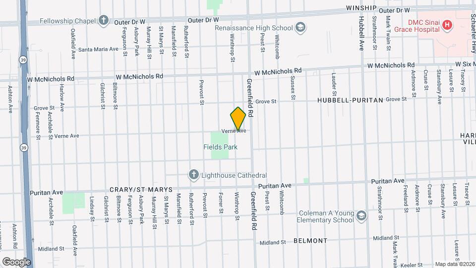 16604 Winthrop St Map and Location Details