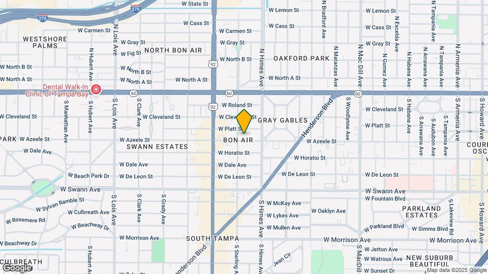 3625 W Azeele St Mapa y Detalles de la Ubicación