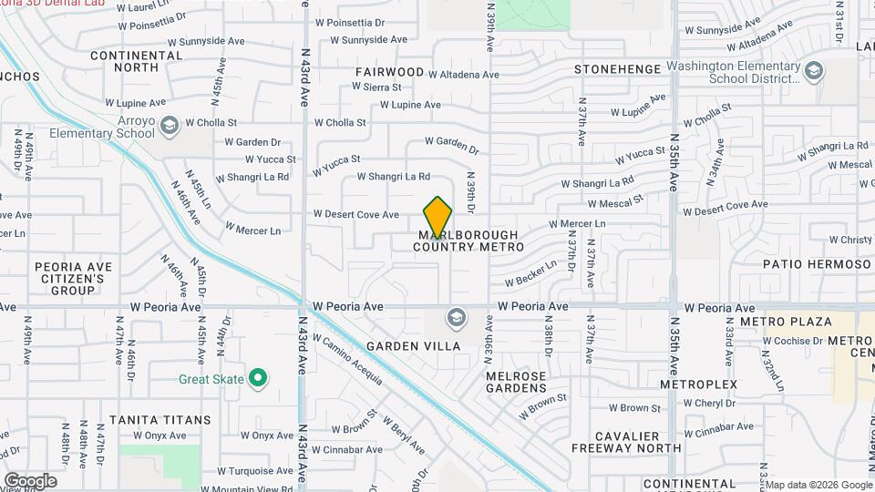 4014 W Christy Dr Map and Location Details