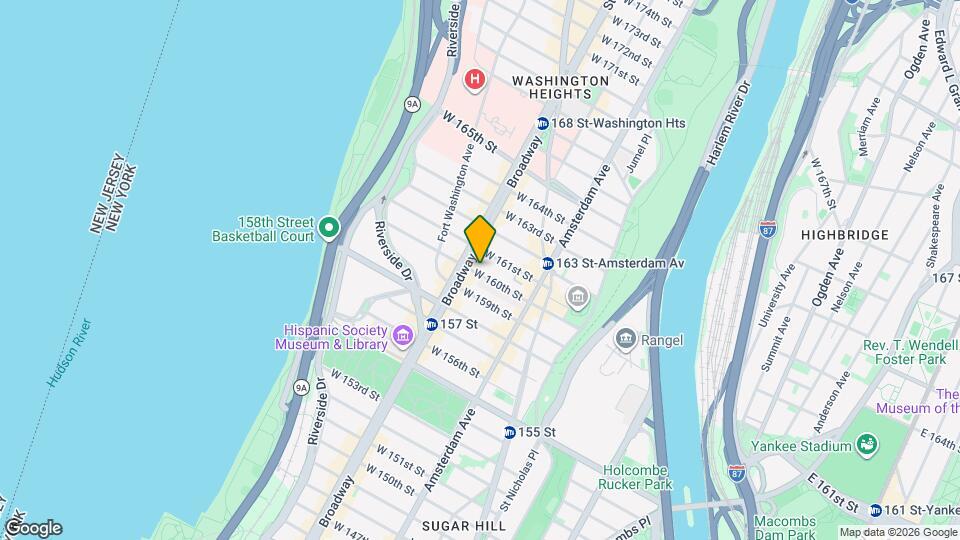 551 W 160th St Map and Location Details