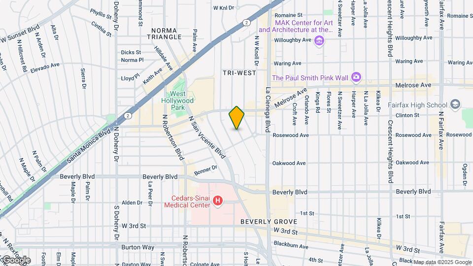 525 Westbourne Dr Map and Location Details