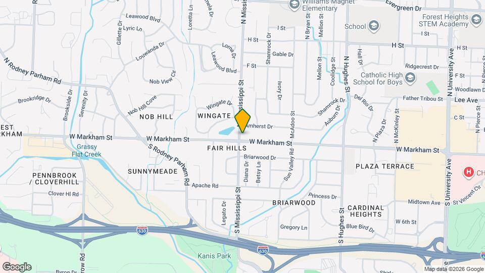 7520 W Markham St Map and Location Details