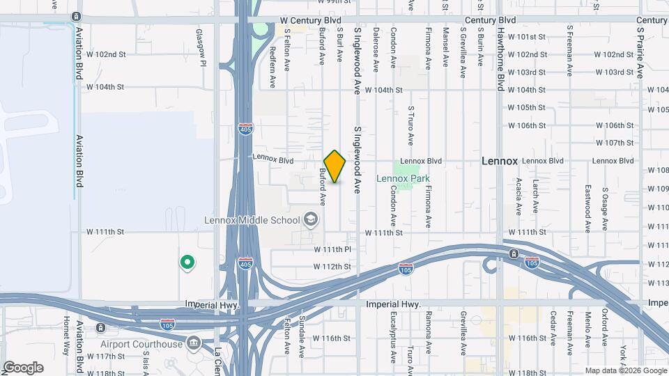 10907 S Burl Ave, Unit A Map and Location Details