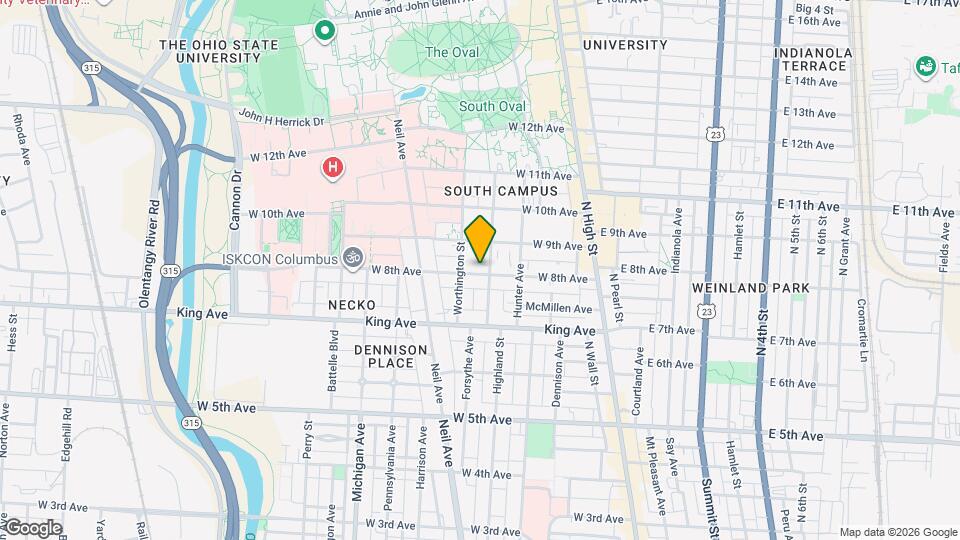 180-182-182 W 8th Ave Map and Location Details