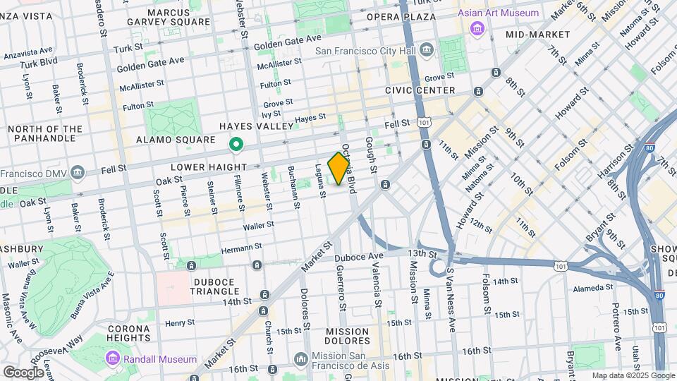 134 Haight St Mapa y Detalles de la Ubicación
