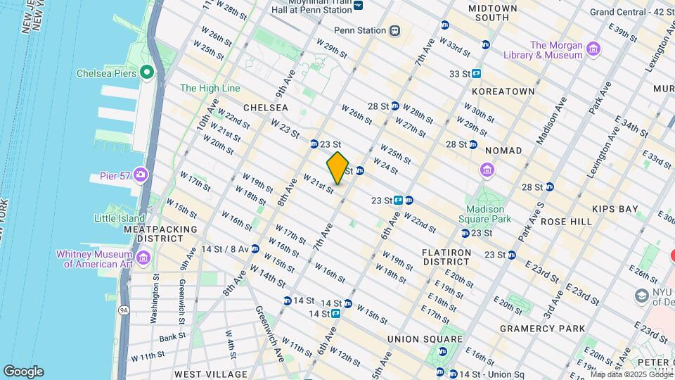 207 W 21st St Map and Location Details
