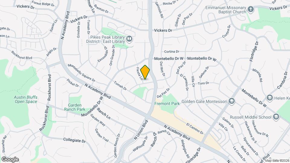 2740 El Capitan Dr Mapa y Detalles de la Ubicación