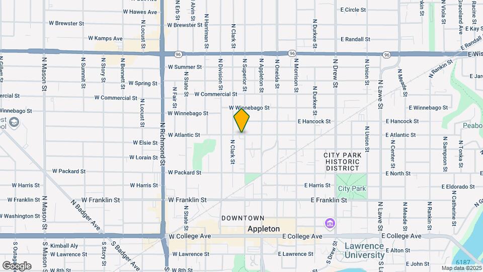 621 N Superior St Map and Location Details